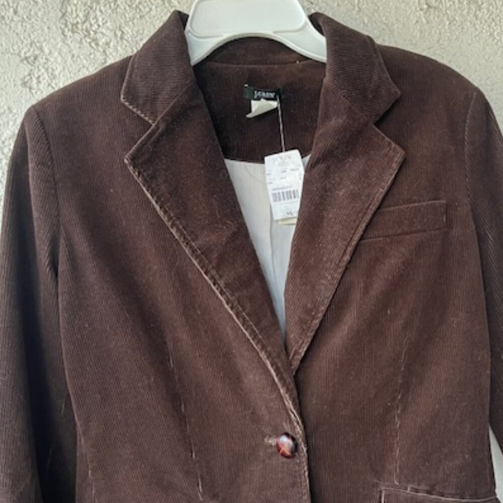 Vintage J. Crew Chocolate Brown Corduroy Blazer – new with tags - Picture 2 of 10